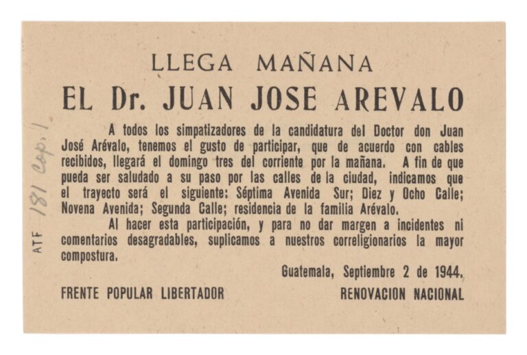 El día que Arévalo regresó a Guatemala – Prensa Comunitaria